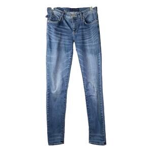 Rock & Republic Skinny Jeans‎ Womens Sz 4 Blue Denim Medium Wash Cotton Mid-Rise